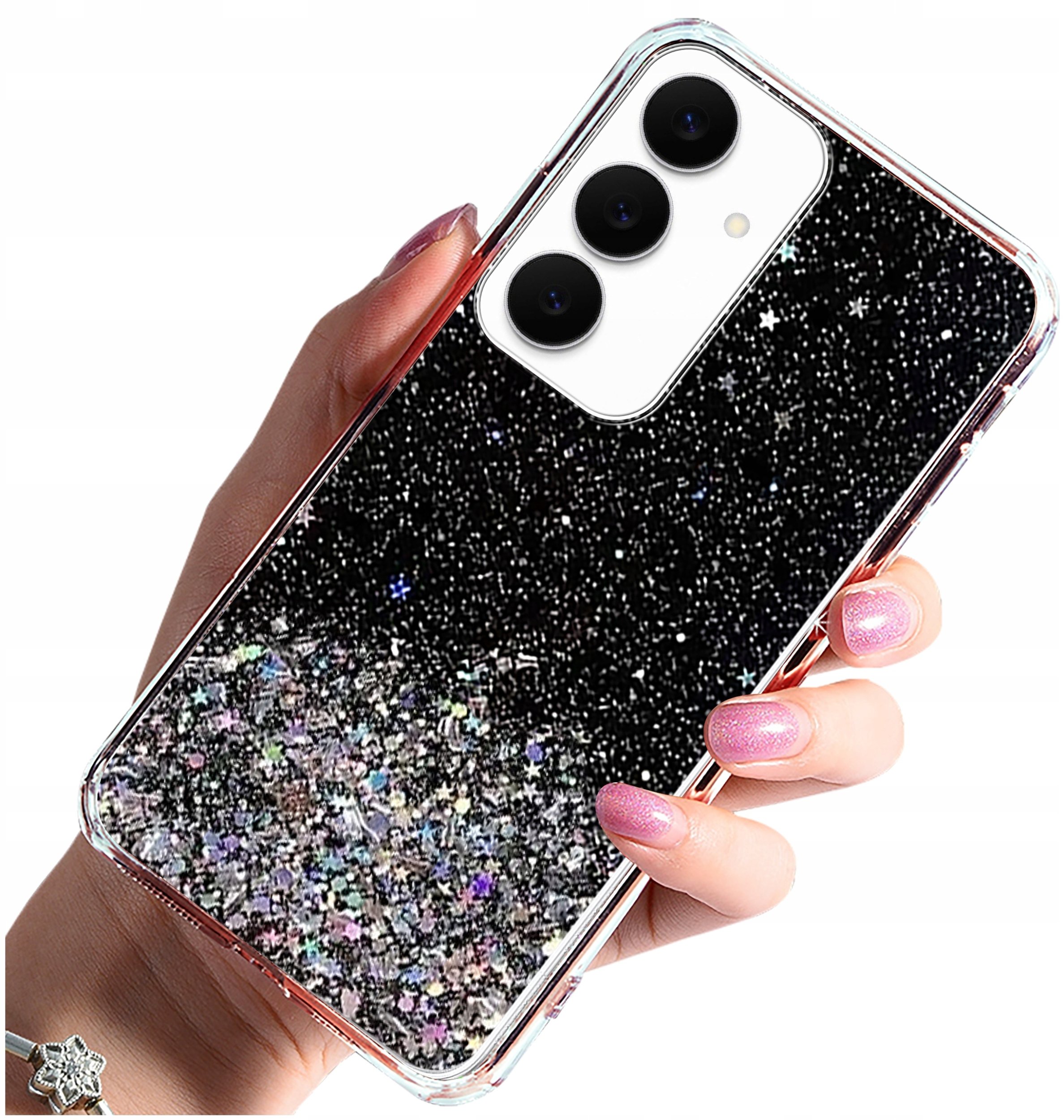 krainaGSM Etui do Samsung S25 FE Etui brokatowe plecki + SZKŁO OCHRONNE 9H