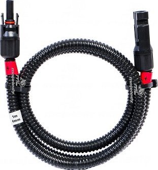 Mojeledy Przedłużacz + solarny zakuty MC4 peszel UV 1m