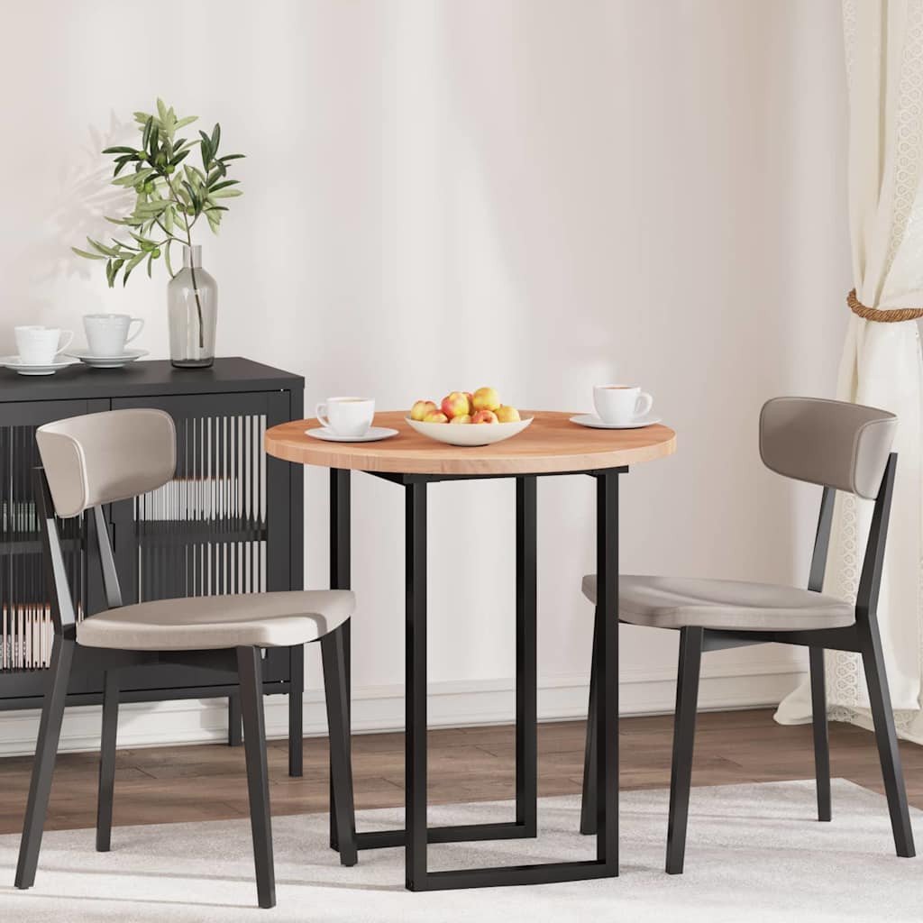 vidaXL Blat stołu Jasnobrązowy 80 x 2.5 cm Solidne drewno dębowe