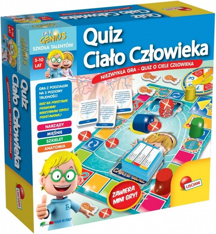 Lisciani I'm a Genius. Quiz - ciało człowieka (304-PL67794)