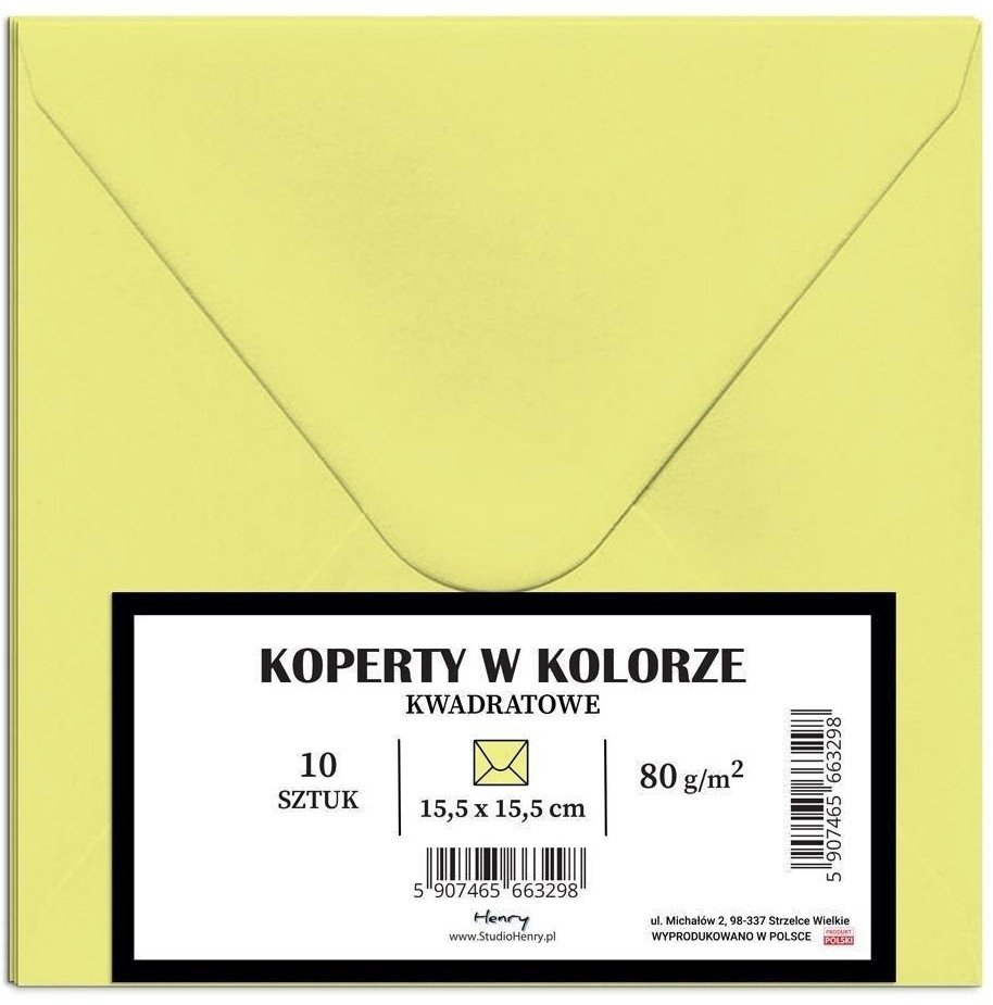 Koperty A5 blady żółty 10szt