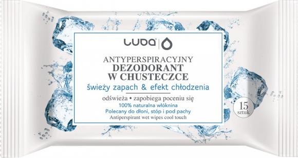 Luba LUBA_Chusteczki antyperspiracyjne z efektem chłodzenia Świeży Zapach 15szt