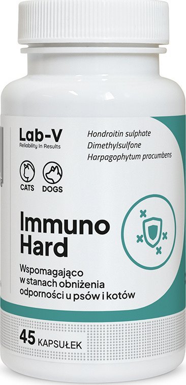LAB V LAB-V Immuno Hard Wzmacnianie odporności dla psów i kotów 45 kapsułek