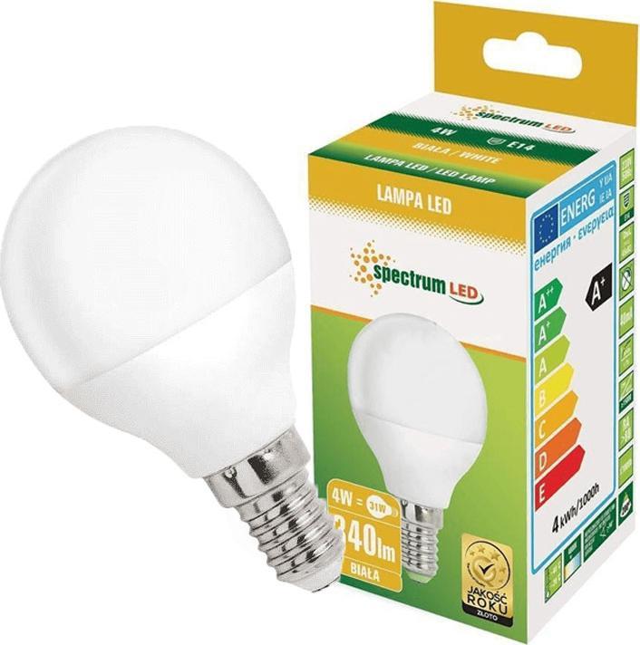 Spectrum LED Żarówka LED kulka E14 230V 4W neutral NW SPECTRUM