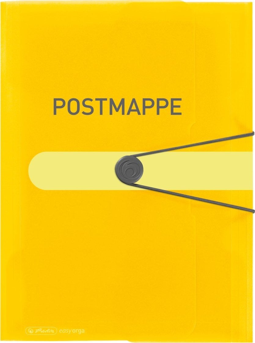Herlitz Herlitz Gummizugmappe A4 PP Postmappe transparent gelb