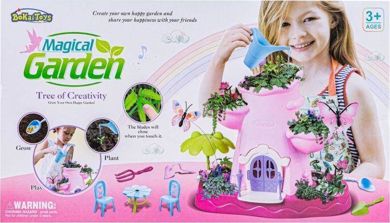 RÓŻOWY Zestaw Małego Ogrodnika UPRAWA Nawilżacz do roślin, Domek Dla Lalek, Doniczka Na Rośliny