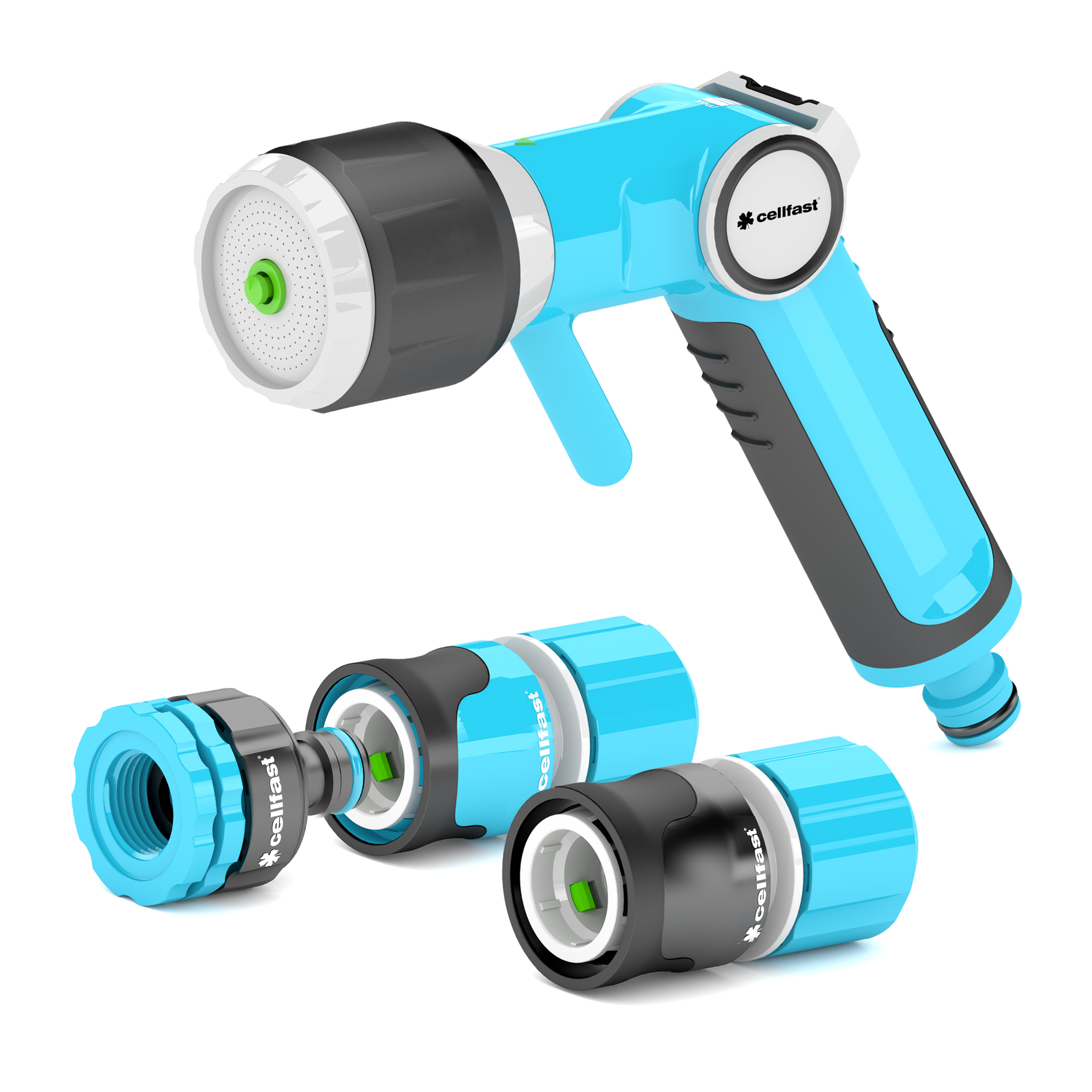 Cellfast Zestaw Ergo ze zraszaczem pistoletowym wielofunkcyjnym 1/2" (53-530)