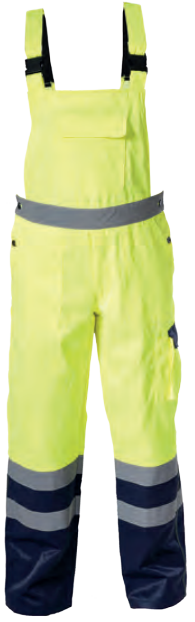 Lahti Pro Spodnie ogrodniczki ostrzegawcze letnie rozmiar XL żółte (L4110504)