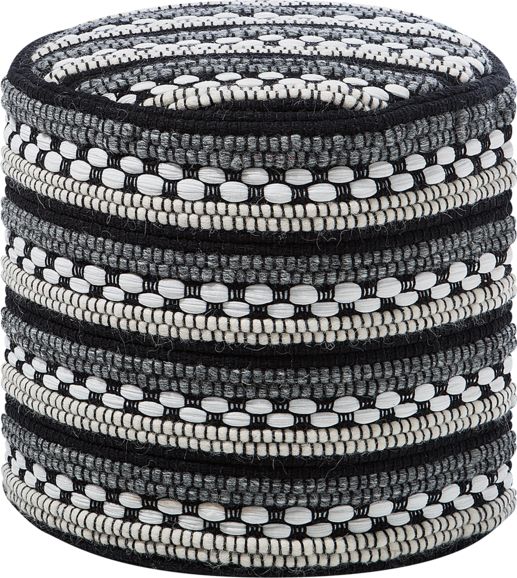 Beliani Puf 41 cm czarno-biały GUNTUR