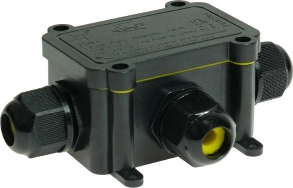 Puszka Hermetyczna Złączeniowa Natynkowa Czarna 3X1,5Mm 16A Ip68 W-00405 Plastrol