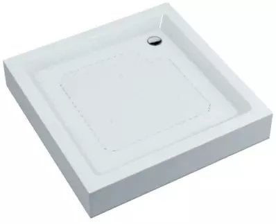 KNG.B-01-K-80X80-16/5-WHITE-52 / AQUAFORM / STANDARD / BRODZIK 80X80X16/5 KWADRATOWY, FI52, BIAŁY /