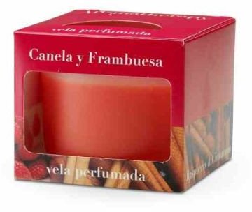 Świeca Cordoba 9x7,5cm. Cinnamon-raspberry re / Cereria Molla