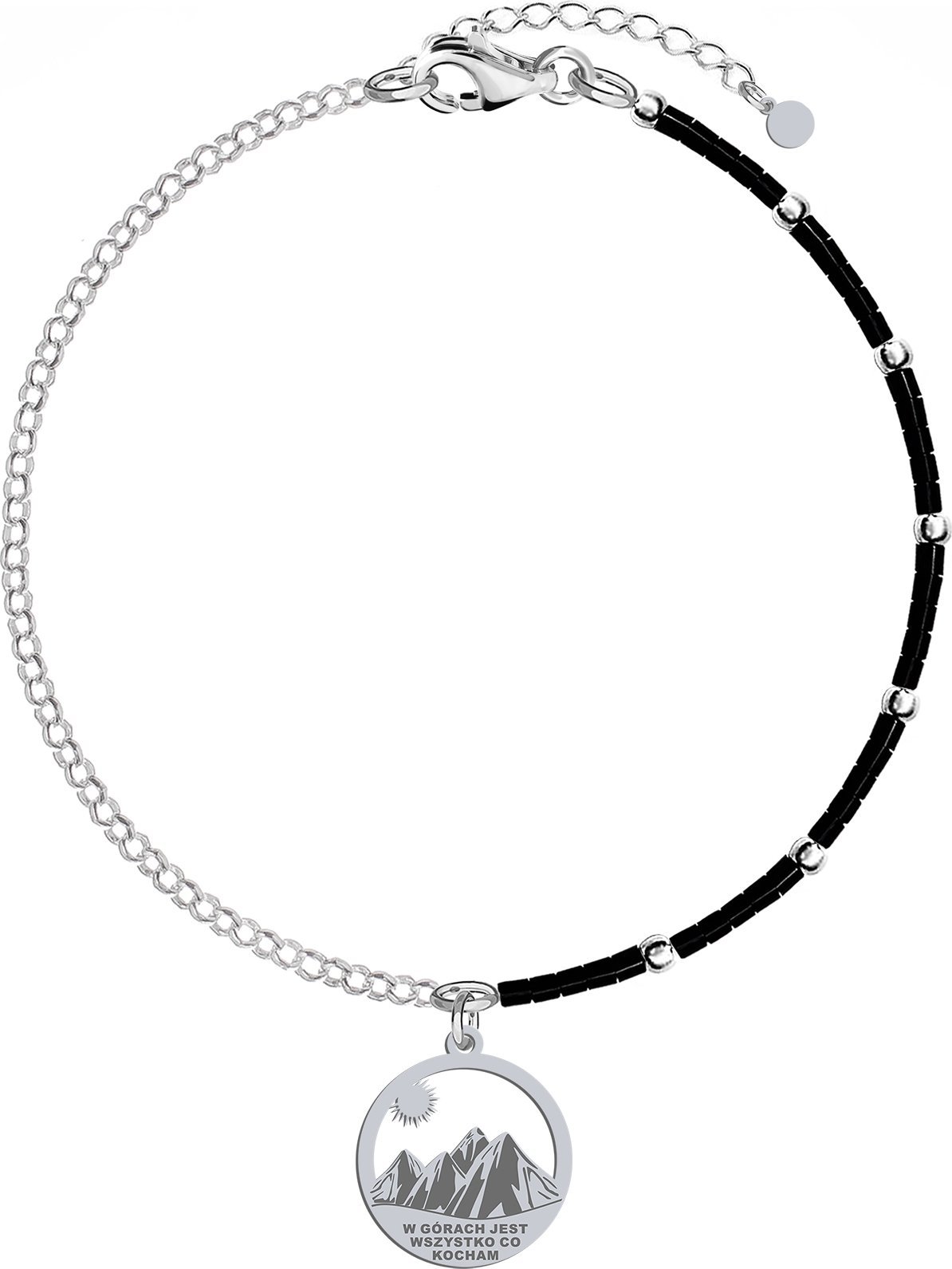 Radziszewska Jewellery Bransoletka Srebrna Góry z koralikami