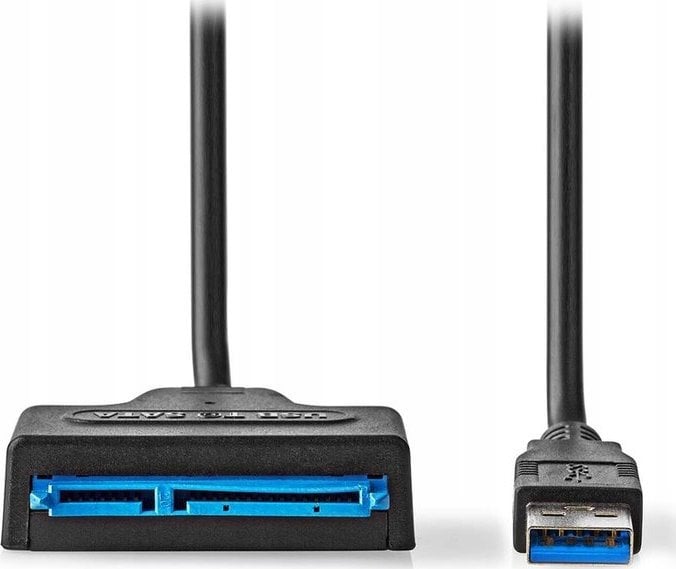 Adapter USB Nedis Nedis CCGB75100BK05 zmieniacz płci / kabli USB-A SATA 22-Pin Czarny