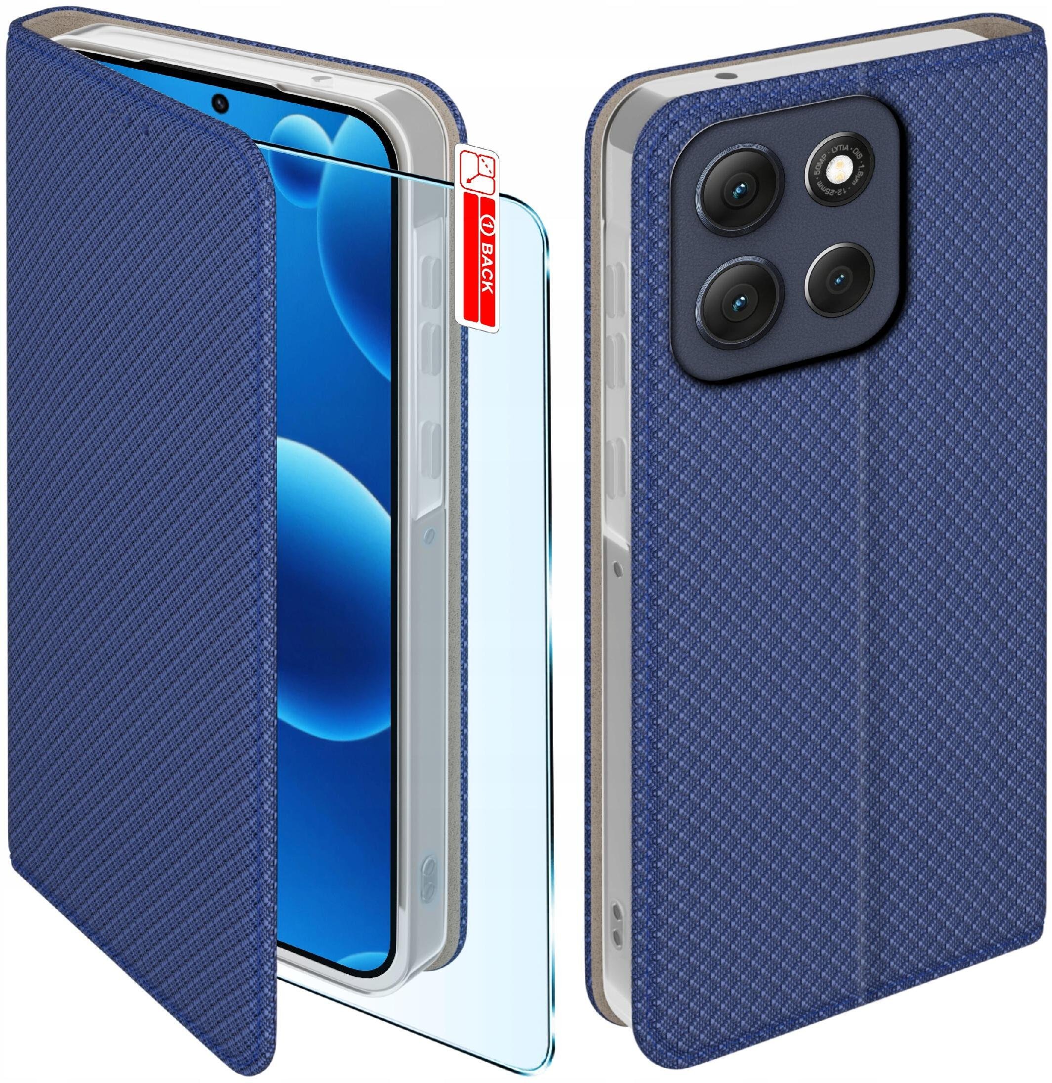 Etui z klapką do Motorola G86 | G86 Power Zamykane Futerał +Szkło 9H