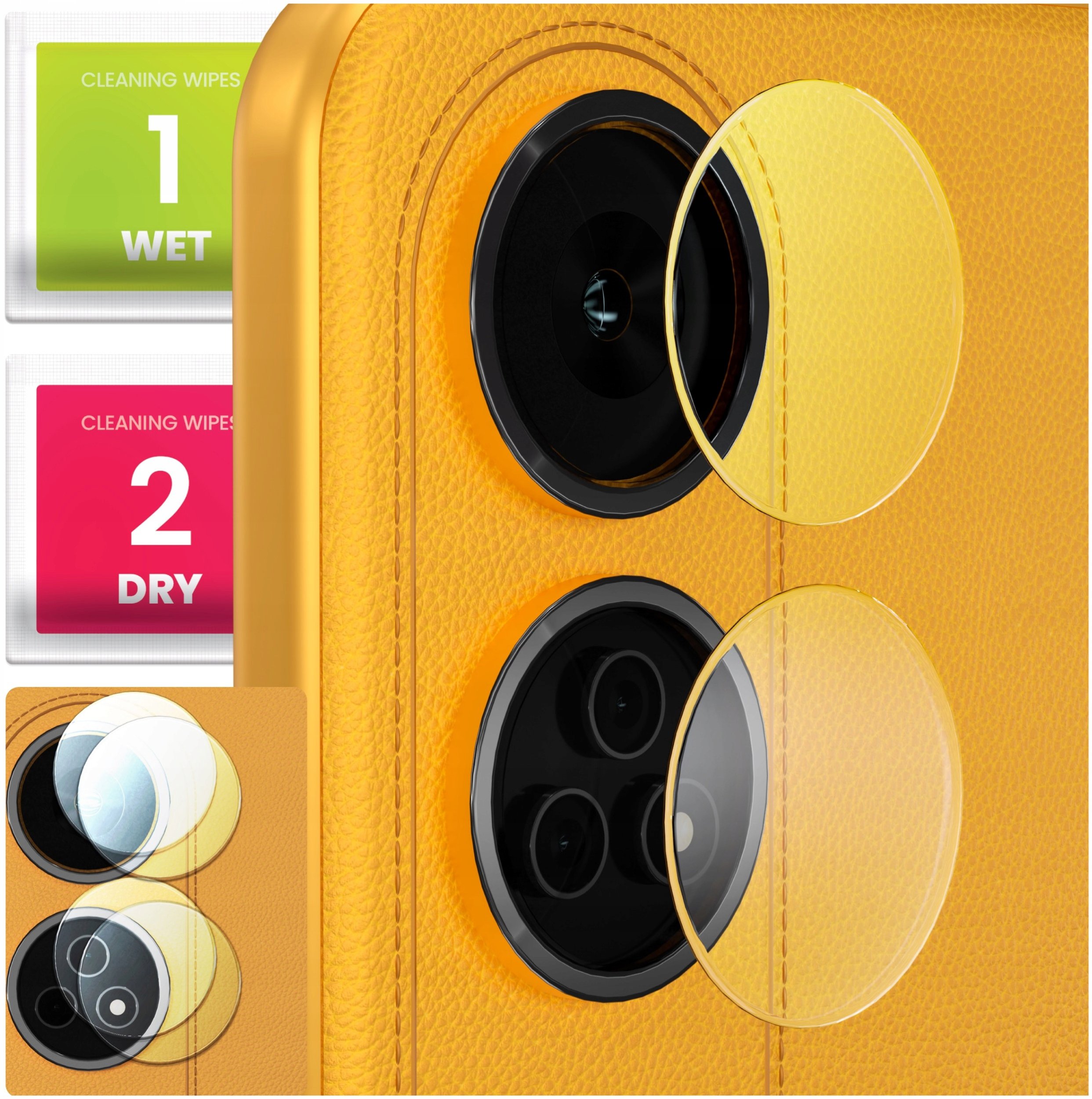 2-PAK Szkło Na Aparat Do Oppo Reno8 T 4G (Hartowane, Ochronne, Na Obiektyw)