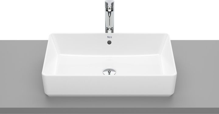 Umywalka Roca Square nablatowa 58cm biała