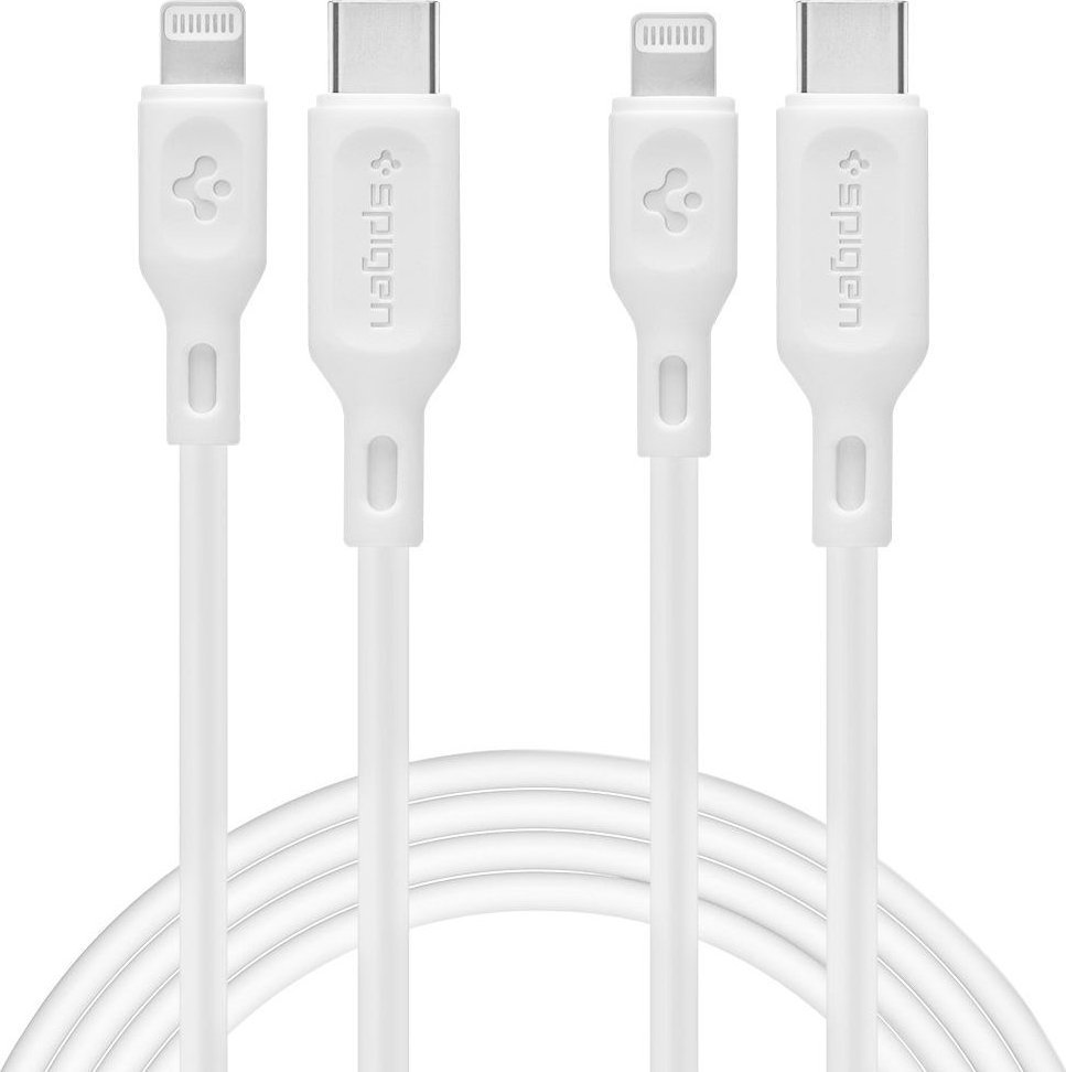SPIGEN DURASYNC MFI LIGHTING CABLE 2-PACK 100CM WHITE