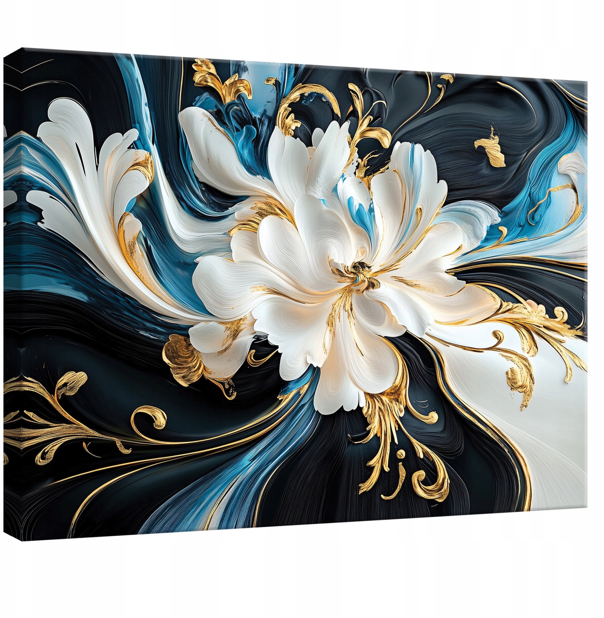 OBRAZ DO SYPIALNI SALONU KUCHNI ABSTRAKCJA KWIATY NA PŁÓTNIE ŚCIANĘ 100x70