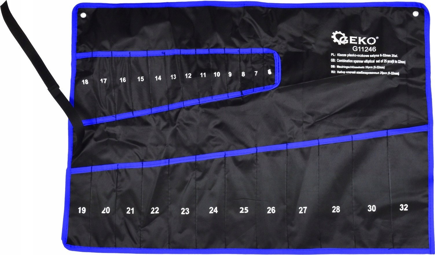 Pokrowiec - płachta na klucze 25 el. 6-32mm (50/100)