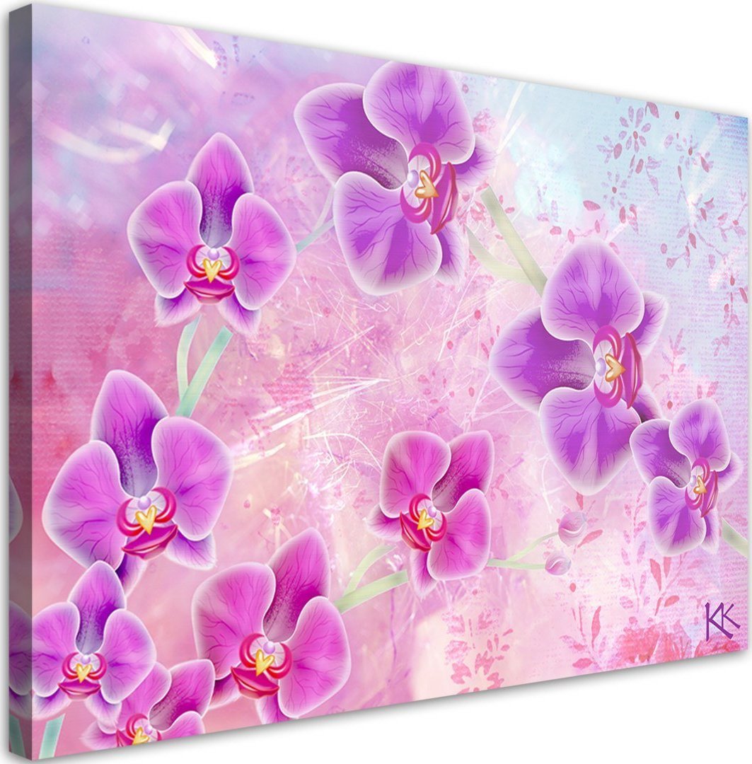 Feeby Obraz na płótnie, Orchidea Kwiaty Abstrakcja - 120x80