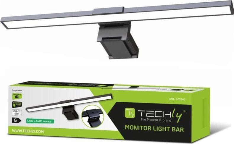 Dotykowa Lampka LED 5W na Monitor Komputer USB Techly Regulowana Ściemniana