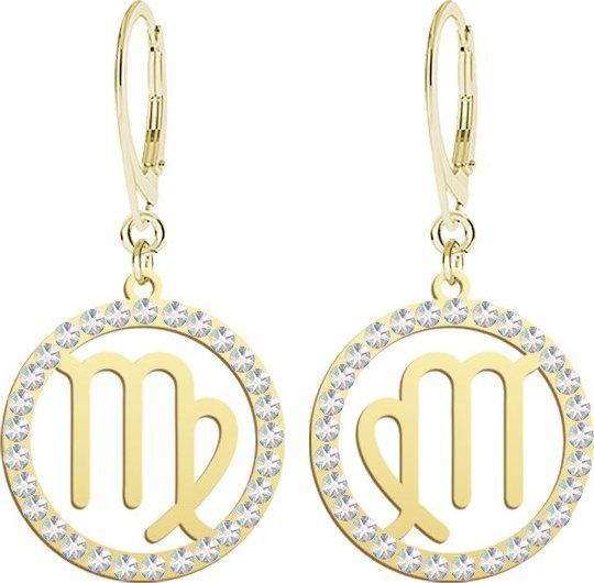 Radziszewska Jewellery Kolczyki Pozłacane Panna Znak Zodiaku