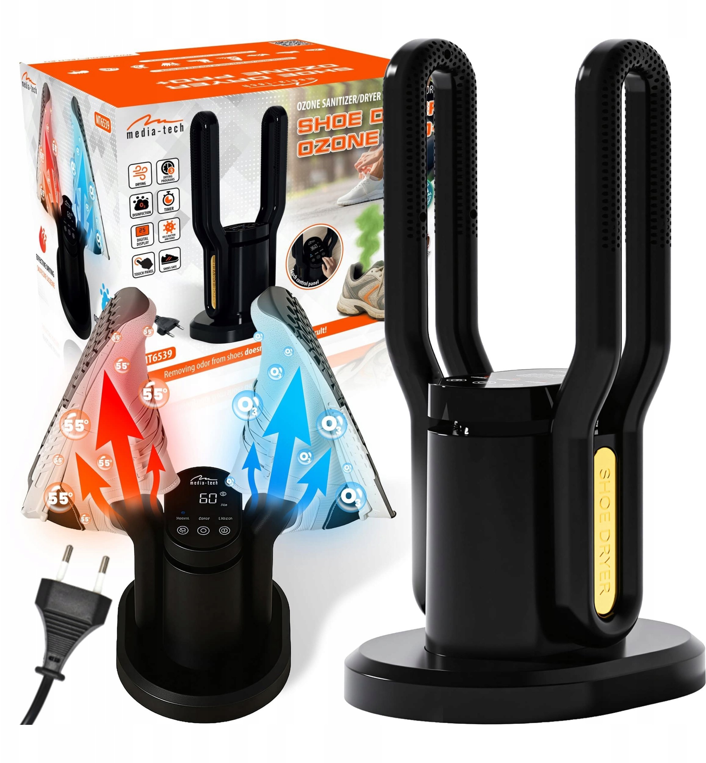 SHOE DRYER OZONE PRO+ - Profesionalna, stacjonarna suszarka ozonator do obuwia, rękawiczek, czapek, kasków likwidująca bakterie i grzyby. Temp. 40–55°