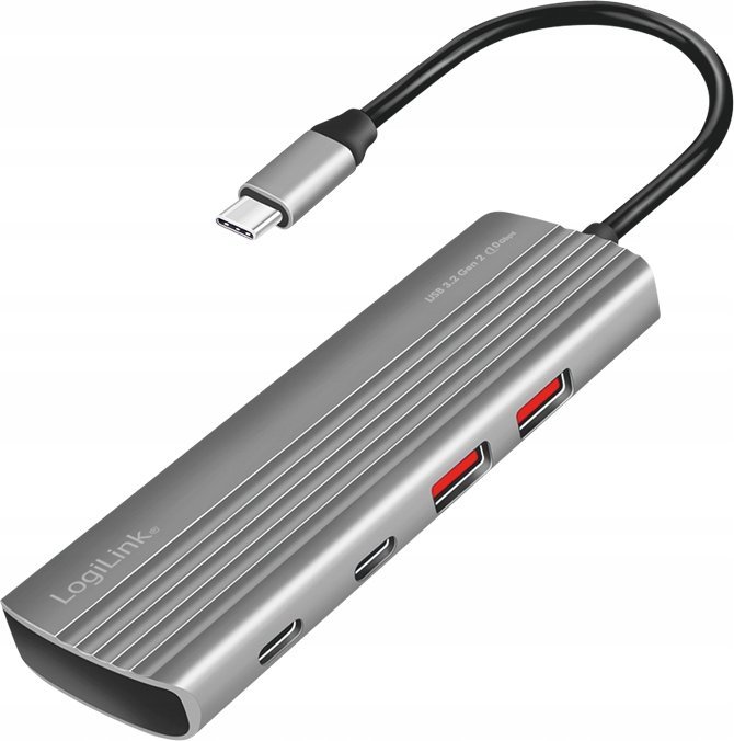 LogiLink LogiLink USB 3.2 Gen2 Hub 7+1-Port aluminium