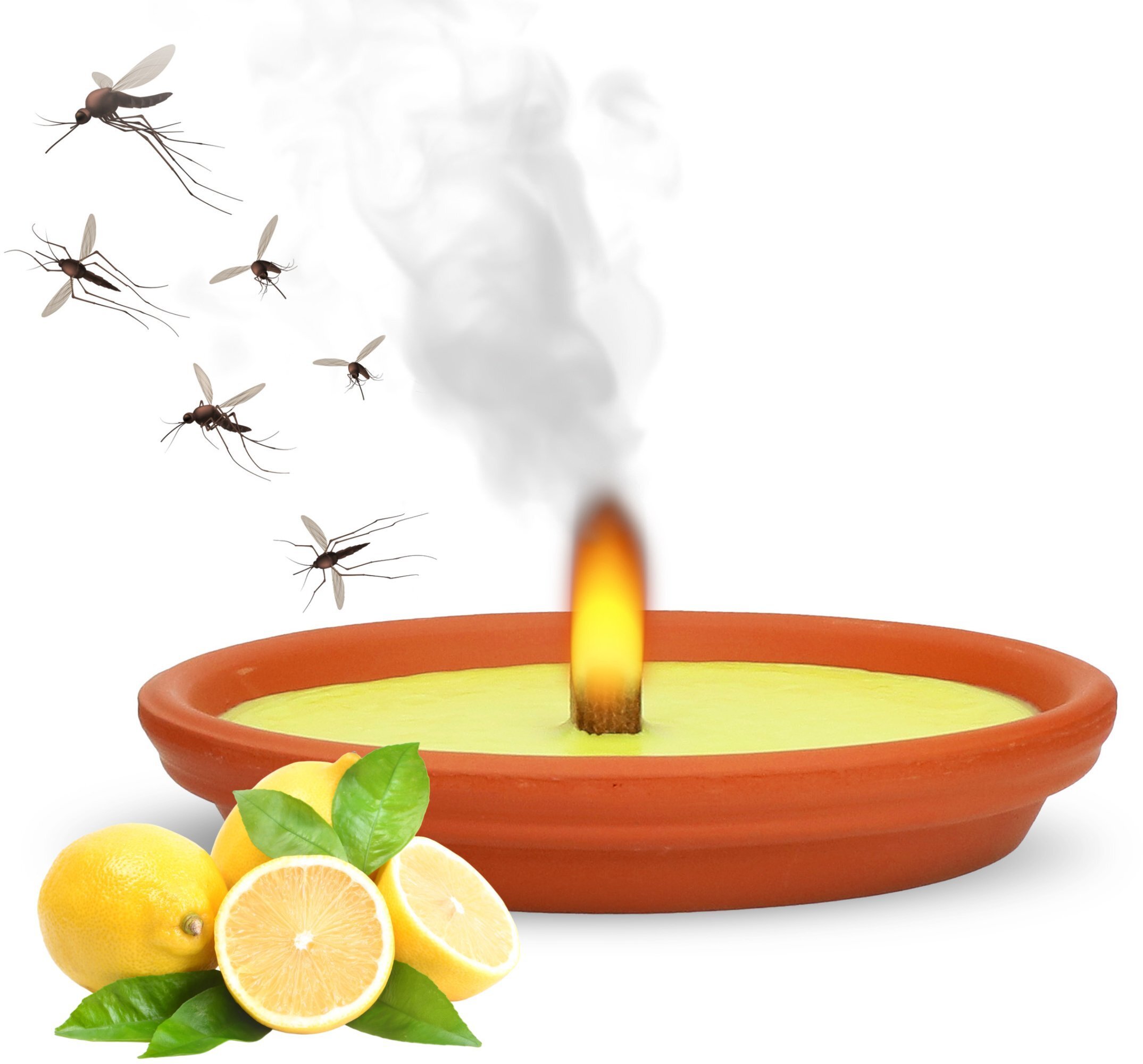 Świeca Świeczka Zapachowa o Zapachu Citronelli Cytryn Terracotta Średnia