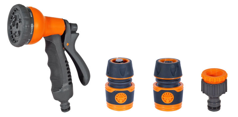 EPM Zraszacz pistoletowy 8-funkcyjny + 3 złączki - YM7502E