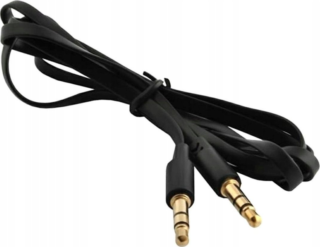 Kabel Braders Jack 3.5mm - Jack 3.5mm 1m czarny (Kabel-5900495252814)