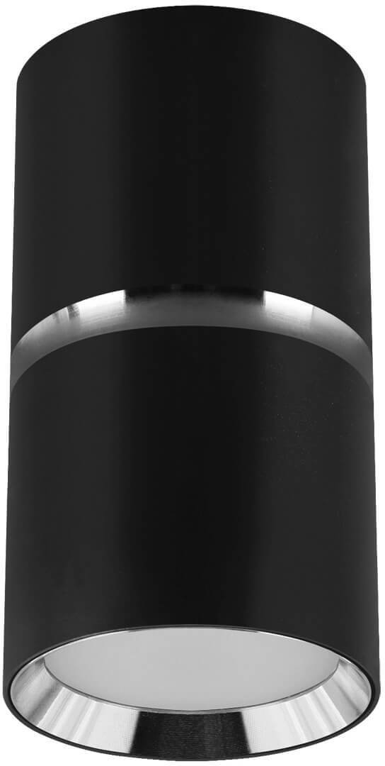 Lampa punktowa natynkowa Dior 04254 Ideus tuba do kuchni czarna chromowana