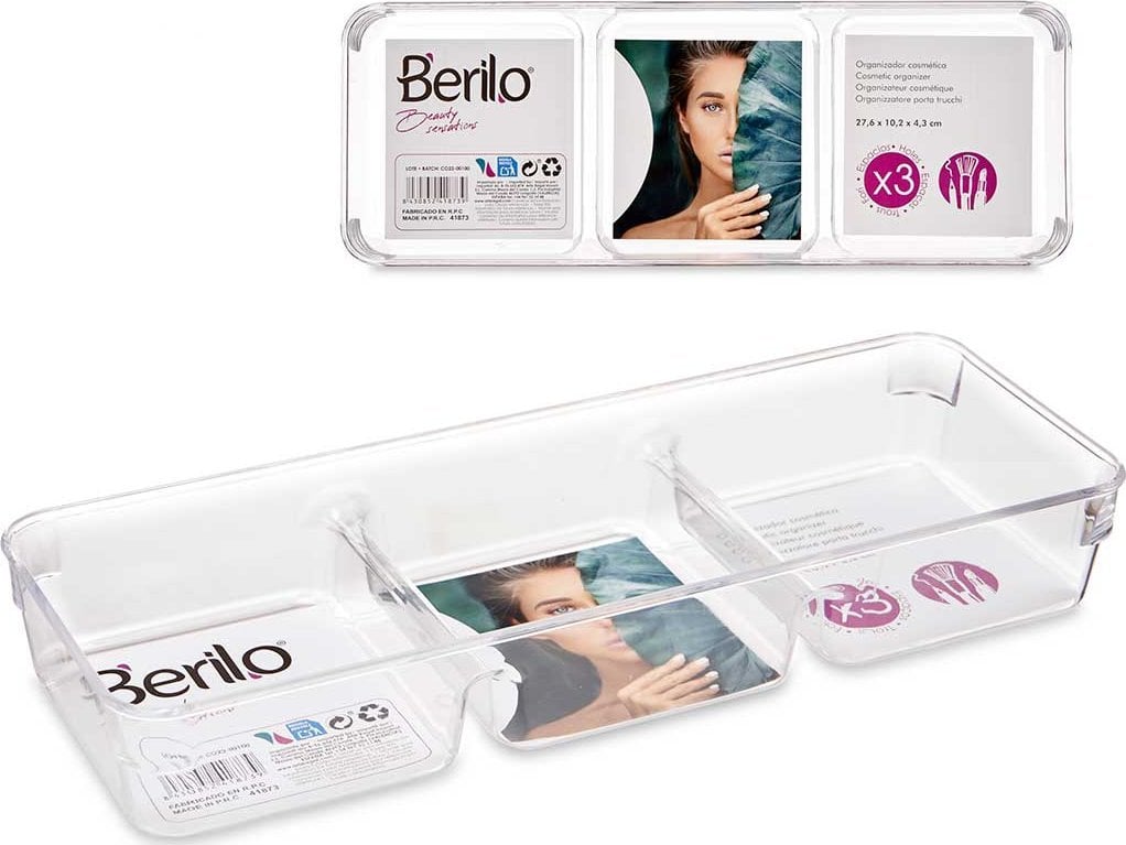 Berilo Organizer na pędzle i kosmetyki SMART, 27,6 x 10,2 x 4,3 cm