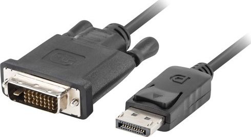 Kabel Lanberg DisplayPort - DVI-D 1.8m czarny (CA-DPDV-10CU-0018-BK)