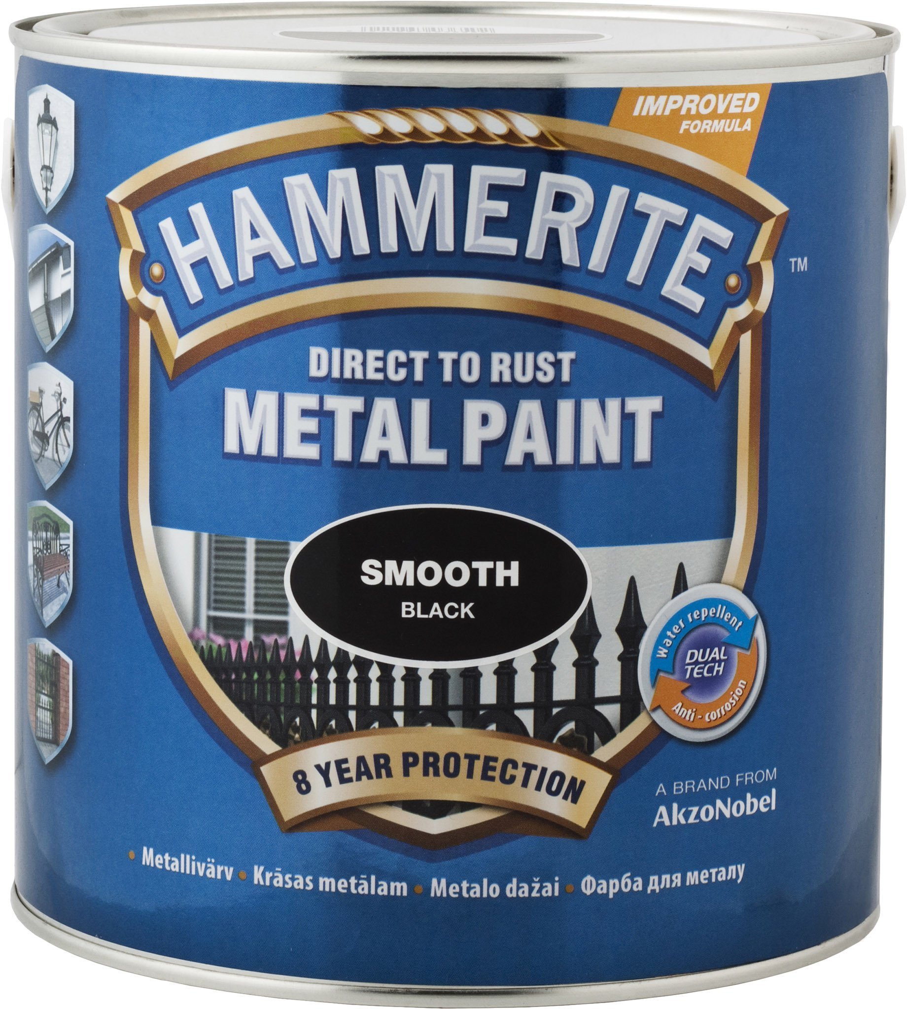 ANTICORROSIVE PAINT SMOOTH BLACK 5L