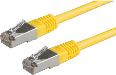 Roline PatchCord, S/FTP, (PiMF), Kat.6, 0.3m, Żółty (21.15.1312)