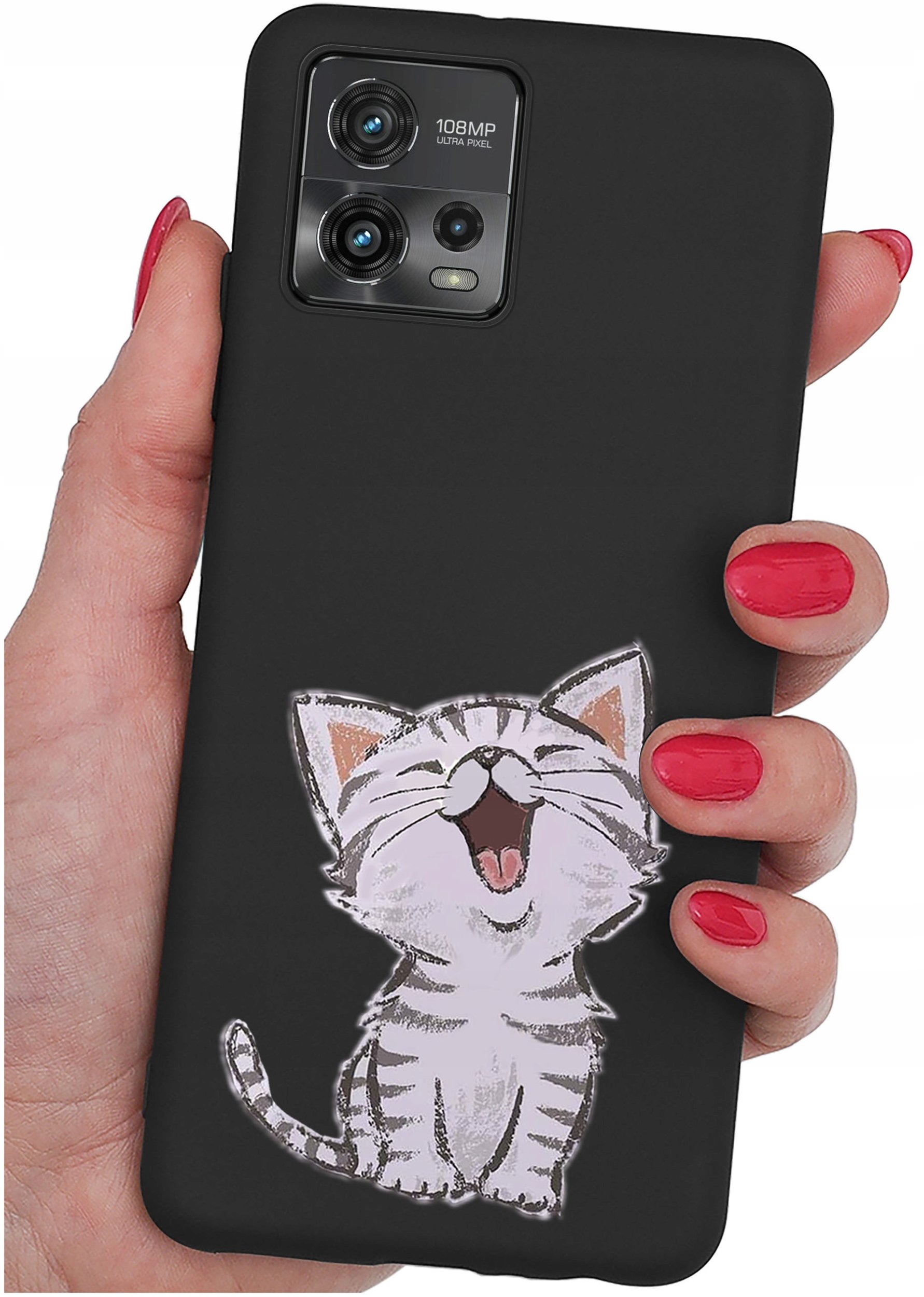 Etui do Motorola Moto G72 WZORY |SILIKONOWE MATT CASE + SZKŁO 9H