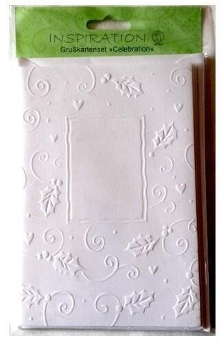 Karnety tłoczone + koperty 5szt Jemioła