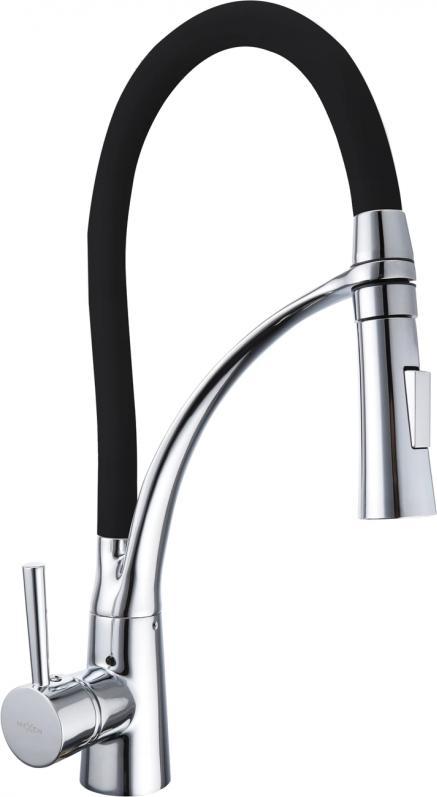 Bateria kuchenna Mexen Aster stojąca czarna z chromowanym wykończeniem (73450-07)