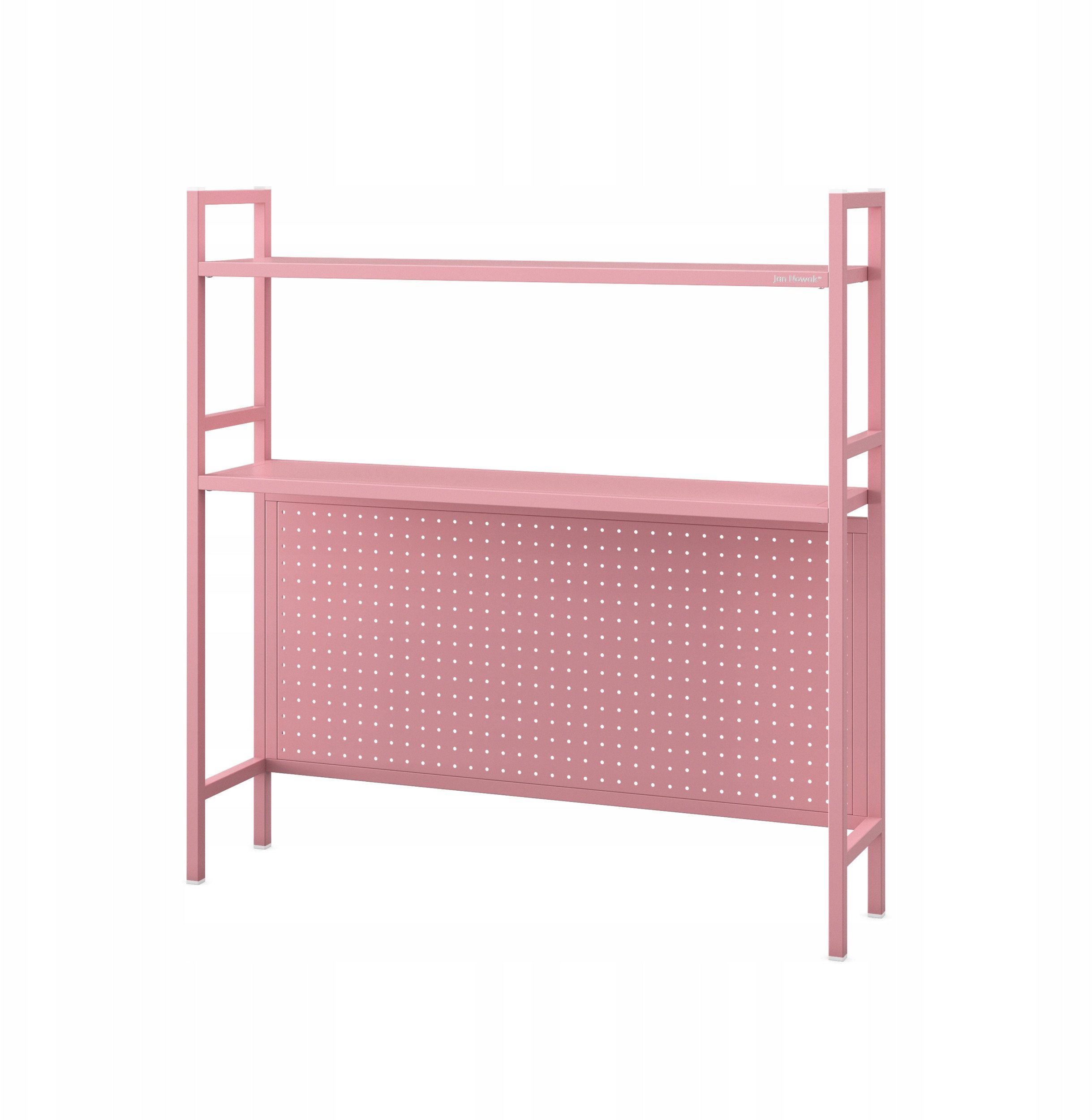 Metalowa nadstawka na biurko JENNY, 950 x 980 x 220 mm, różowa