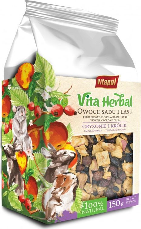 Vitapol Vita Herbal dla gryzoni i królika, owoce z sadu i lasu, 150g