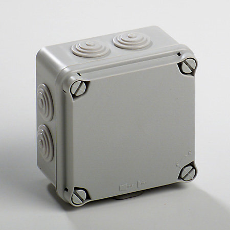 PCE Puszka LIGHT skręcana 112x112x64mm 7 dławnic IP67 - EV-111