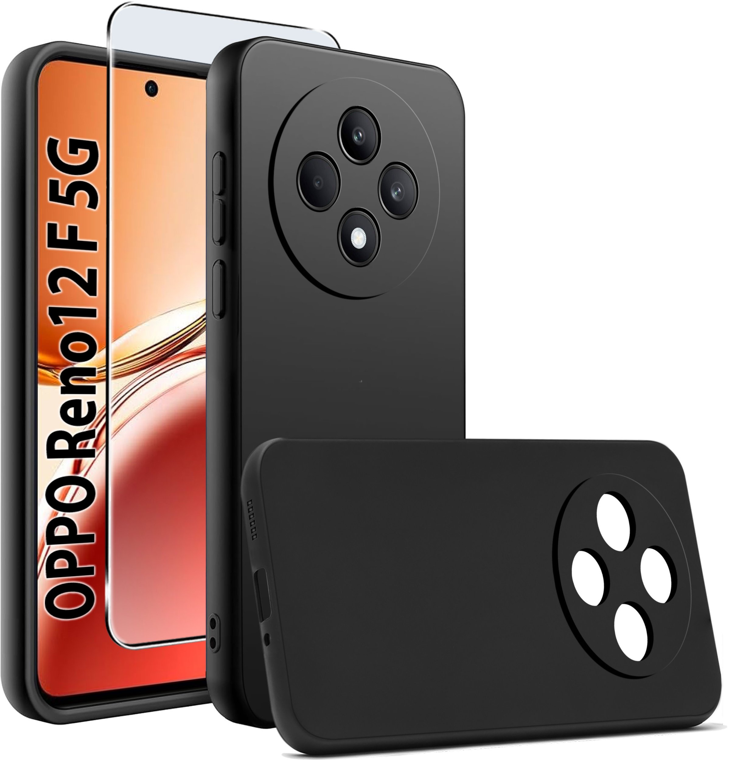 Etui do Oppo Reno 12 F 5G | 12 FS 5G CASE SOFT MATT PLECKI MATOWE + SZKŁO