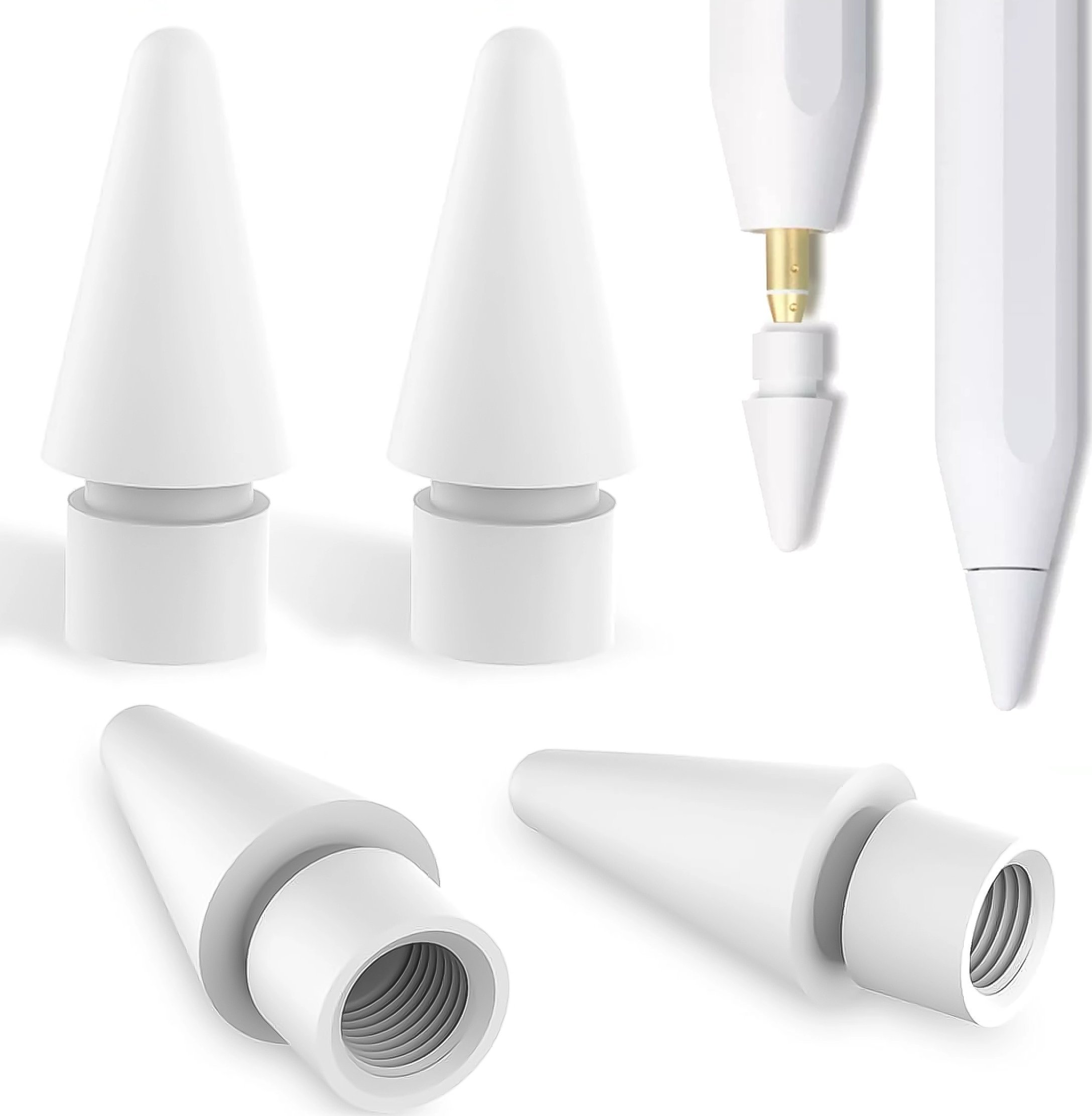 Alogy Końcówka wymienna 4szt. Twardość 2B do Rysika do Apple Pencil 1/2 generacji do iPad Air Pro Mini