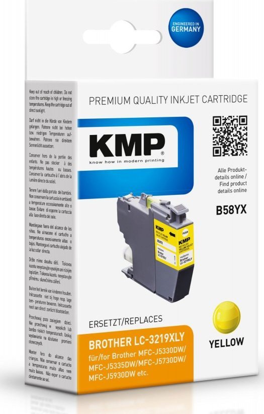 Tusz KMP KMP B58YX ink cartridge yellow comp. with Brother LC-3219XLY