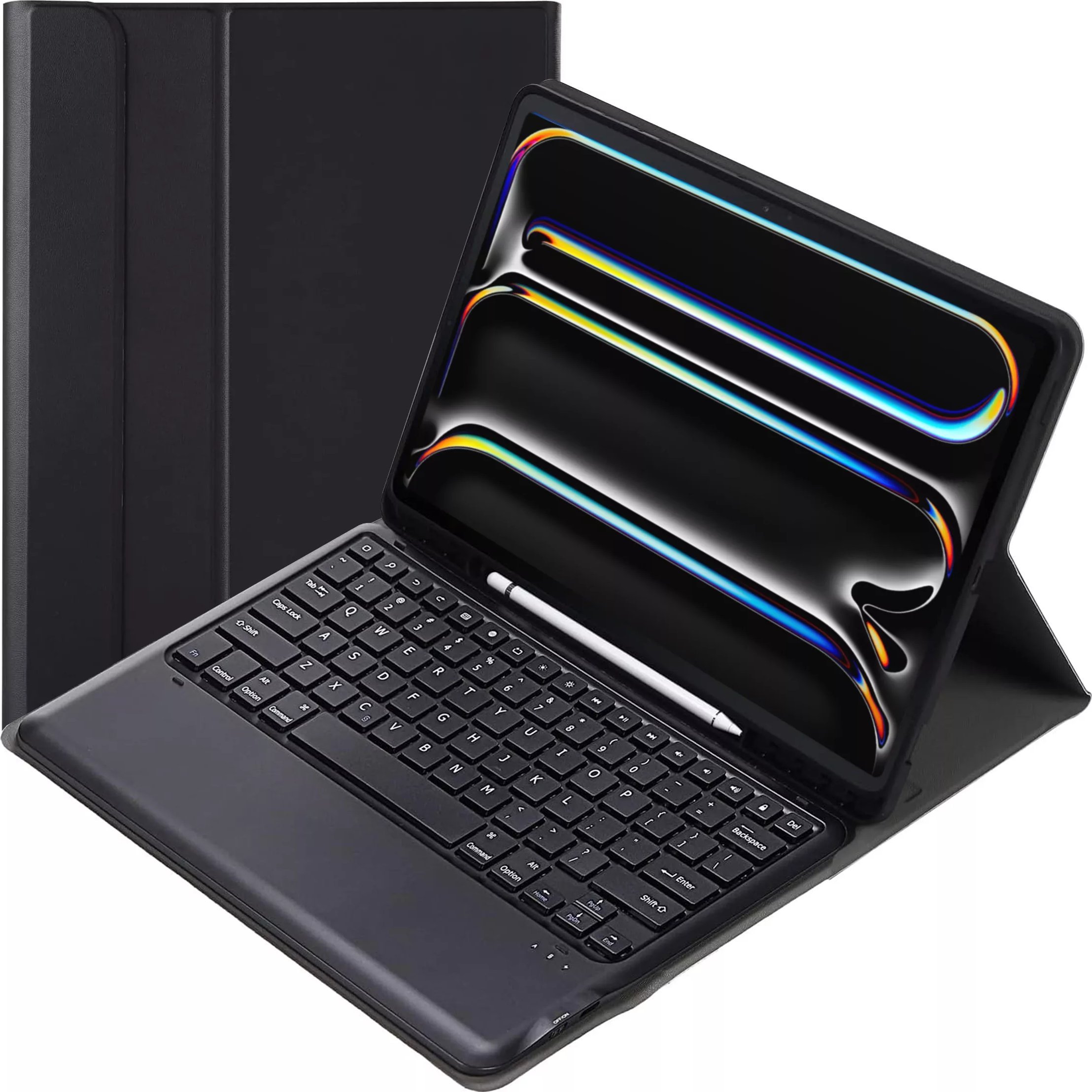 Etui ochronne z klawiaturą do Apple iPad Pro 13" M4 2024 7gen Alogy Keyboard case z miejscem na rysik klawiatura Bluetooth czarne