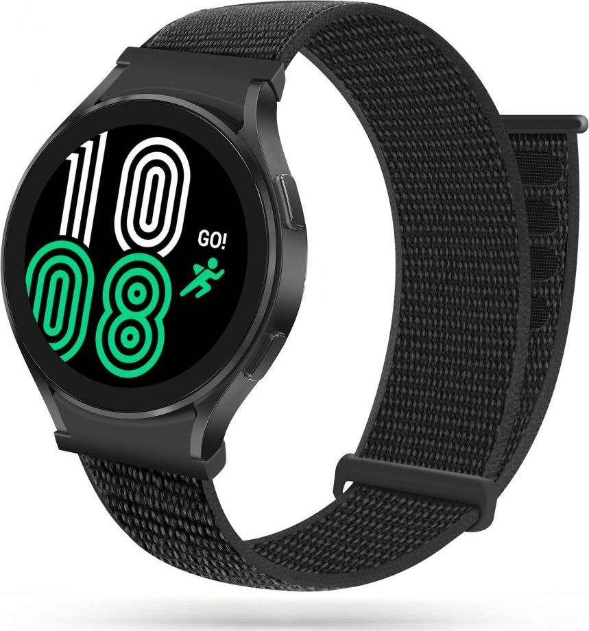 Braders Pasek Nylon do Samsung Galaxy Watch 4 40 / 42 / 44 / 46 mm Black