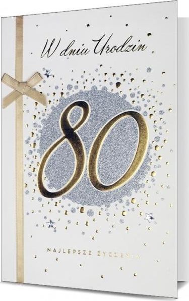 Pan Dragon Karnet B6 Urodziny 80 HM200-2422