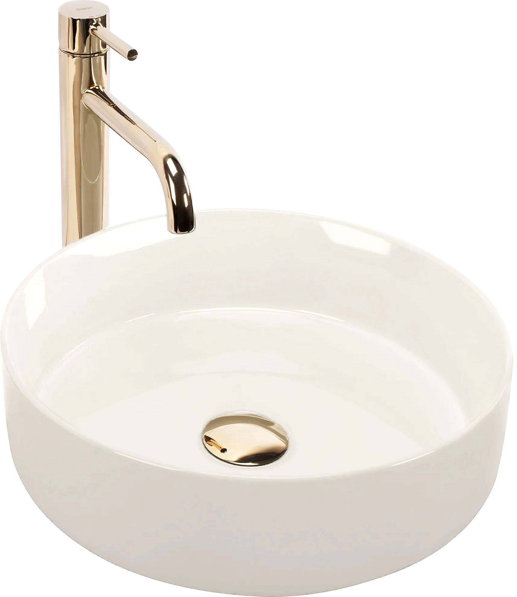 Umywalka nablatowa Rea SAMI ECRU SHINY